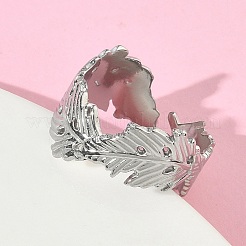 304 Stainless Steel Cuff Open Rings for Women&nbsp;RJEW-L341-02E-P