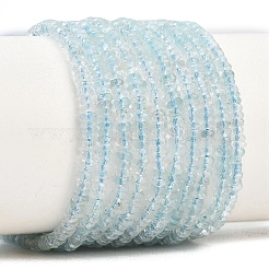 天然トパーズビーズ連売り  ロンデル  多面カット  2.5~3x1~1.5mm  穴：0.1mm  約255~272個/連  12.99''（33センチメートル）&nbsp;G-Z152-D02-02
