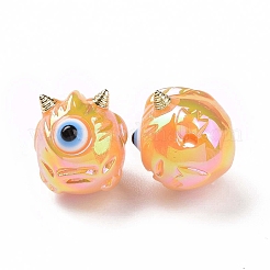 UV Plating Rainbow Iridescent Acrylic Beads&nbsp;OACR-A018-03A