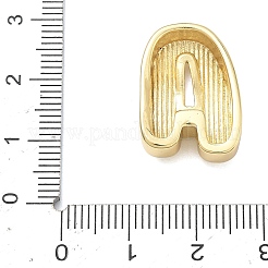Brass Initial Beads&nbsp;KK-B167-27G-01A
