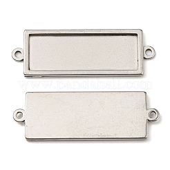 Non-Tarnish 201 Stainless Steel Cabochon Connector Settings&nbsp;STAS-F296-07P