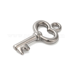 変色しない304ステンレススチールペンダント  ハートキーチャーム  ステンレス鋼色  18x10x3mm  穴：1.6mm&nbsp;STAS-N103-54P