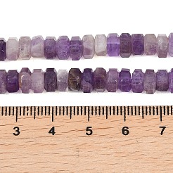 天然石アメジストビーズ連売り  多面カット  六角  6x6x3mm  穴：0.8mm  約108個/連  14.72~14.80''（37.4~37.6センチメートル）&nbsp;G-G317-A22-3X6MM