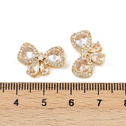 Brass Micro Pave Cubic Zirconia Beads&nbsp;KK-H078-31G