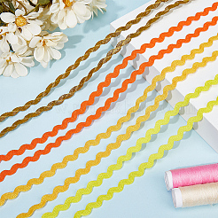 50M 4 Colors Wave Bending Fringe Trim&nbsp;OCOR-GF0003-49
