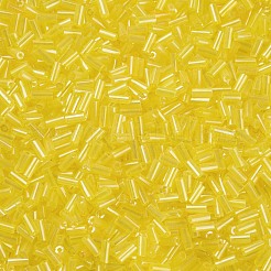 透明色光沢ガラスラッパビーズ  丸い穴  きいろ  3~8x2mm  穴：0.7mm  約450g /ポンド&nbsp;SEED-N005-001-A12