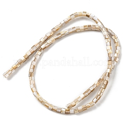 天然淡水シェルビーズ連売り  コラム  貝殻色  3x4mm  穴：0.8mm  約124~125個/連  15.28~15.47''（38.8~39.3センチメートル）&nbsp;X-SHEL-R129-05
