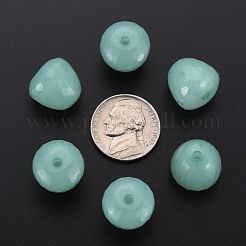 透明なアクリルビーズ  染め  多面カット  ティアドロップ  ミディアムアクアマリン  15x14.5mm  穴：2mm  約243個/500g&nbsp;MACR-S373-10E-02