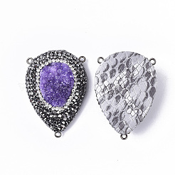 Dyed Natural Druzy Quartz Chandelier Components Links&nbsp;LS-RB-Q215-011E