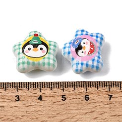 Printed Opaque Acrylic Beads&nbsp;OACR-Z039-06