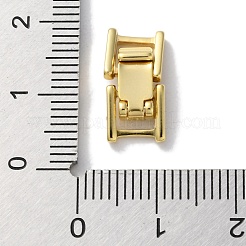 真鍮製時計バックル  カドミウムフリー＆鉛フリー  長方形  24KGP本金メッキ  14.5x7.5x4mm&nbsp;KK-F880-21E-G