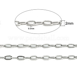 Tarnish Resistant 304 Stainless Steel Cable Chains&nbsp;CHS-K001-30-2mm