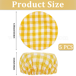 5Pcs Tartan Pattern Reusable Fabric Bread Fermentation Cover&nbsp;AJEW-CN0005-12C