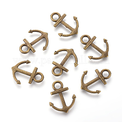 合金ペンダント  アンカー  ニッケルフリー  アンティークブロンズ  19x15x2mm  穴：3mm&nbsp;ENAM-WH0045-01AB-NF