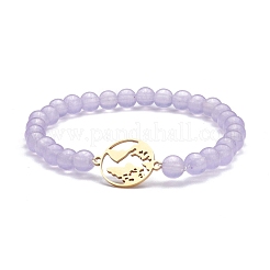 Natural Malaysia Jade(Dyed) Round Beads Stretch Bracelet&nbsp;BJEW-JB07223