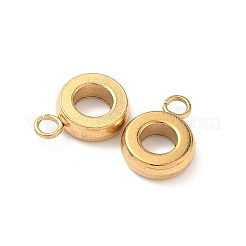イオンプレーティング（IP）304ステンレス鋼チューブベイル  ループベイル  18KGP本金メッキ  12.3x9x2.8mm  穴：4.3mm&nbsp;STAS-E425-050C-G