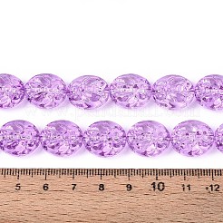 Baking Paint Transparent Glass Beads Strands&nbsp;DGLA-N017-04E