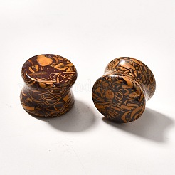 Natural Miriam Stone Ear Plugs Gauges&nbsp;G-I359-12B
