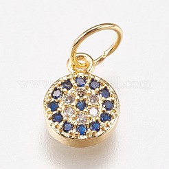 Brass Micro Pave Cubic Zirconia Charms&nbsp;ZIRC-E145-07