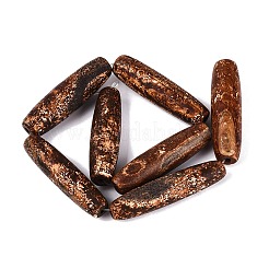 天然樹皮瑪瑙ビーズの連  バレル  49~56x12~15mm  穴：2~3mm  約7個/連  13.98~14.57インチ（35.5~37cm）&nbsp;G-Q606-81