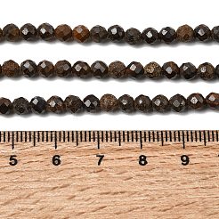 天然ファイアーオパールビーズ連売り  多面カット  ラウンド  4mm  穴：0.7mm  約93個/連  15.55''（39.5センチメートル）&nbsp;G-G180-A01-02