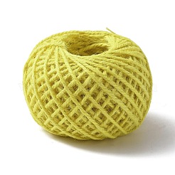 ジュートより糸  ねじれたひも  DIYの工芸品について  園芸  カード作り  きいろ  2mm  約54.68ヤード（50m）/ロール&nbsp;OCOR-WH0074-74