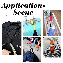 4Pcs 4 Style Nylon Adjustable Add-A-Bag Luggage Strap & Polyester Luggage Straps&nbsp;FIND-PH0007-06-WH