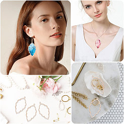 50Pcs Tibetan Style Alloy Open Back Bezel Big Pendants&nbsp;FIND-CA0008-77RG