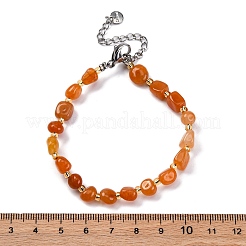 Natural Red Aventurine Beaded Bracelets for Women&nbsp;G-P563-07P-07