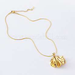 3Pcs Vintage Retro Stainless Steel Crinkly Flower Pendant Necklaces for Women&nbsp;XM9221