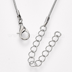 Brass Round Snake Chain Necklace Making&nbsp;MAK-T006-11A-B