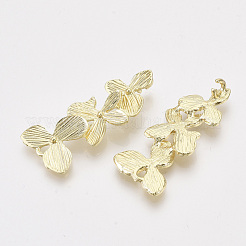 合金リンクコネクター  花  ライトゴールド  36x15.5x6mm  穴：1.5mm＆2.5mm&nbsp;PALLOY-T067-90LG
