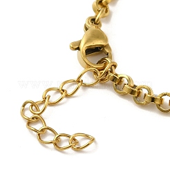 Ion Plating(IP) 304 Stainless Steel Cable Chain Bracelets&nbsp;BJEW-C079-02G