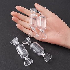 プラスチックビーズ収納ケース  キャンディ  透明  8.7x2.3x2.6cm&nbsp;CON-YW0001-39