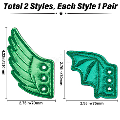 2 Pairs 2 Styles Cloth Shoe Charms&nbsp;FIND-GF0006-81E