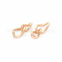 Brass Micro Pave Cubic Zirconia Connector Charms&nbsp;KK-S364-258