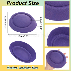 6Pcs 6 Colors Velvet Cloth Mini Hat Fascinator Base&nbsp;AJEW-NB0005-97