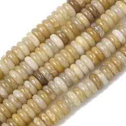 天然石トパーズ翡翠ビーズ連売り  ディスク  8x3mm  穴：1.4mm  約125個/連  15.28''（38.8センチメートル）&nbsp;G-G329-A08-3x8mm