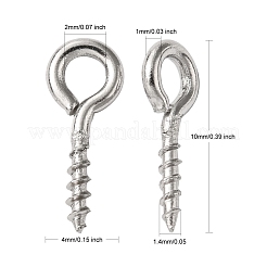 Tarnish Resistant 304 Stainless Steel Screw Eye Pin Peg Bails&nbsp;STAS-L234-165C-P