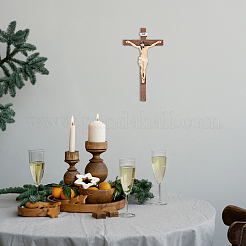 Resin Cross Crucifixion Statue Figurines Ornaments&nbsp;DJEW-WH0016-51