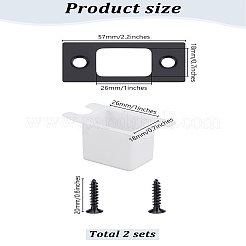2 Sets 201 Stainless Steel Door Reinforcement Plate with Screws&nbsp;AJEW-LP0001-31EB