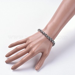 Tarnish Resistant Unisex 304 Stainless Steel Wheat Chain Bracelets&nbsp;BJEW-JB04778