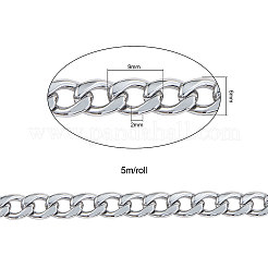 304 Stainless Steel Curb Chains&nbsp;CHS-CJ0001-14P