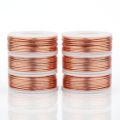 丸アルミ線  鉄製サイドカッティングプライヤー付き  ダークサーモン  15ゲージ  1.5mm  10 m /ロール  6のロール&nbsp;AW-BC0003-31B-1.5mm