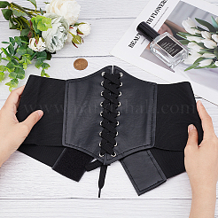 PU Leather Wide Elastic Corset Belts&nbsp;AJEW-WH0263-46C