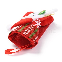 クリスマスの靴下をぶら下げ布  キャンディーギフトバッグ  クリスマスツリーの装飾用  幸せなクリスマスという言葉で耐える  レッド  レッド  165x125x19mm&nbsp;HJEW-B003-16