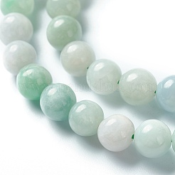 天然なヒスイビーズ連売り  ラウンド  グレードA  8mm  穴：1mm  約48個/連  38cm&nbsp;G-L568-001B