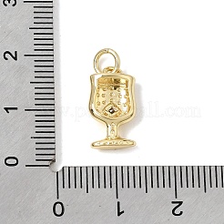 Brass Micro Pave Clear Cubic Zirconia Pendants&nbsp;KK-CBA960E-03C-G