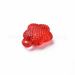 透明なアクリルパーツ  花  ミックスカラー  19x15x5mm  穴：3mm&nbsp;X-MACR-N013-041