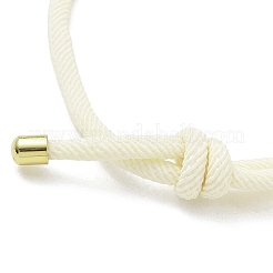 Adjustable Nylon Round Milan Cord Slider Bracelet Making&nbsp;FB-H001-01G-16
